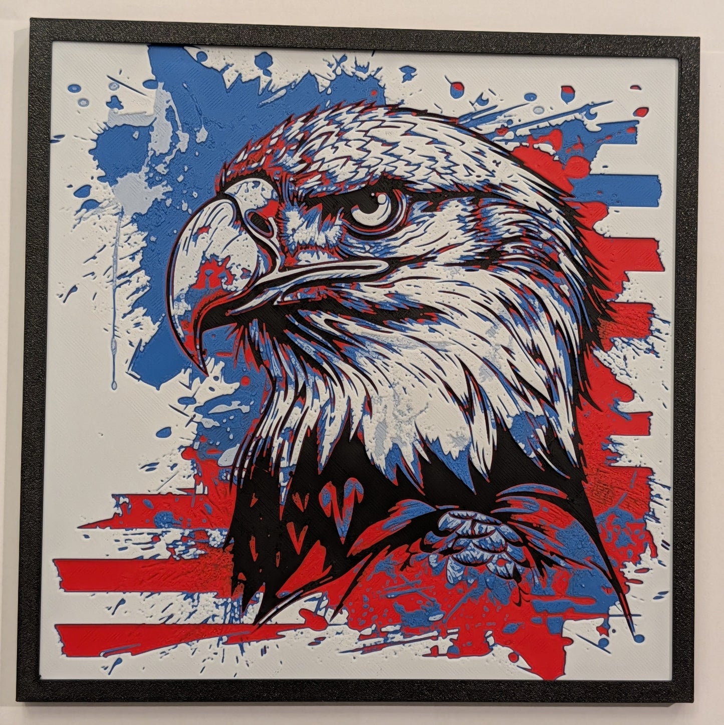 American Flag Eagle - Patriotic Hueforge Art