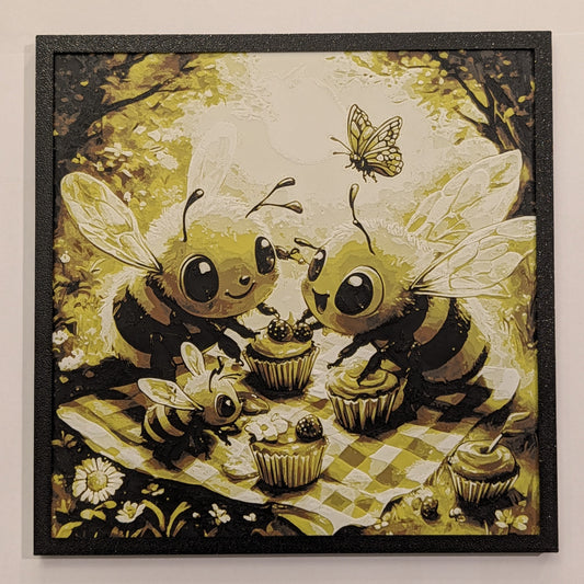 Bee Family - Hueforge Nature Art