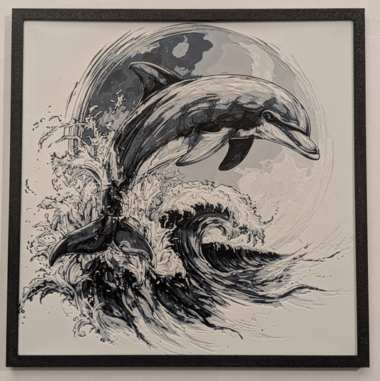 Dolphin - Nature Hueforge Art