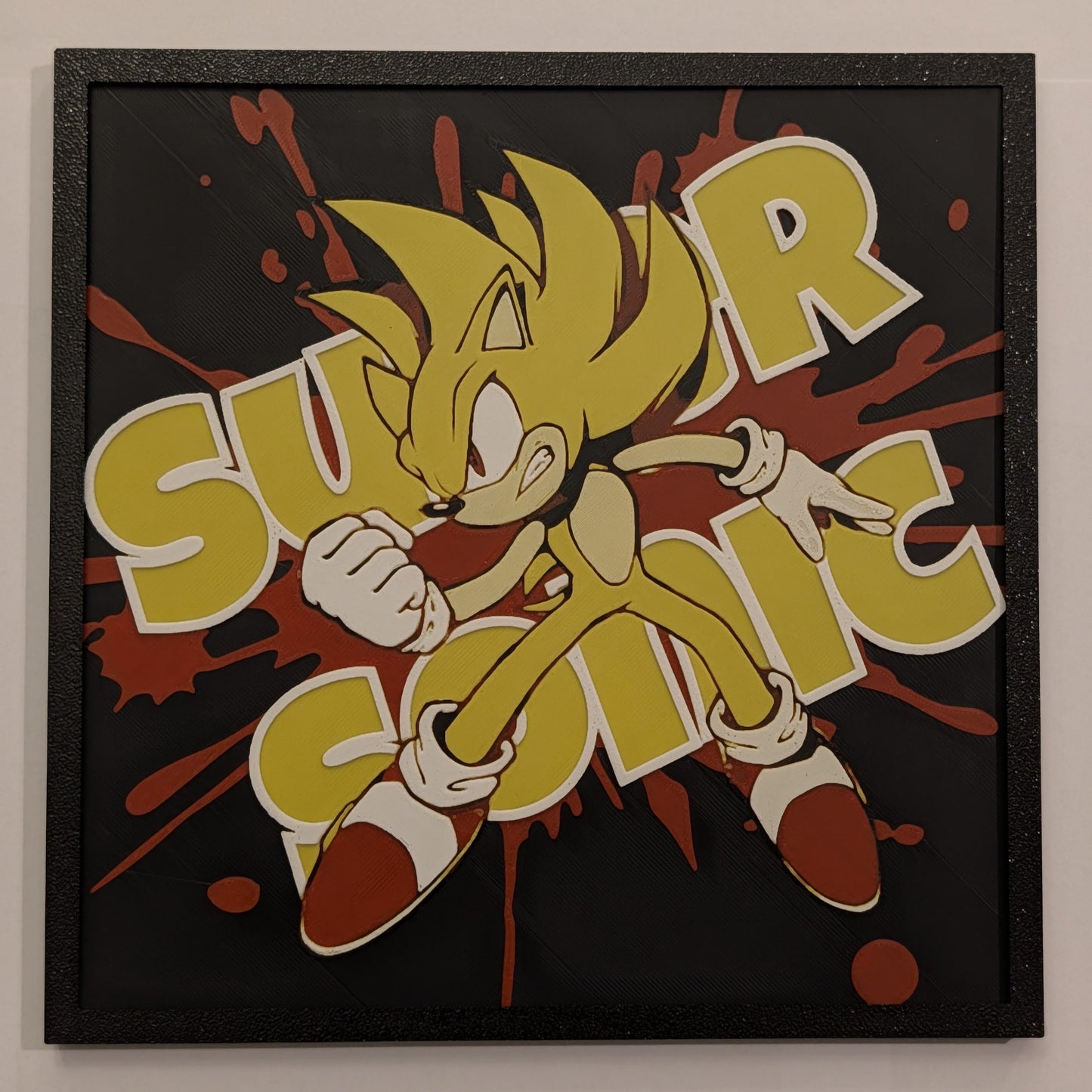 Super Sonic - Gaming Hueforge Art