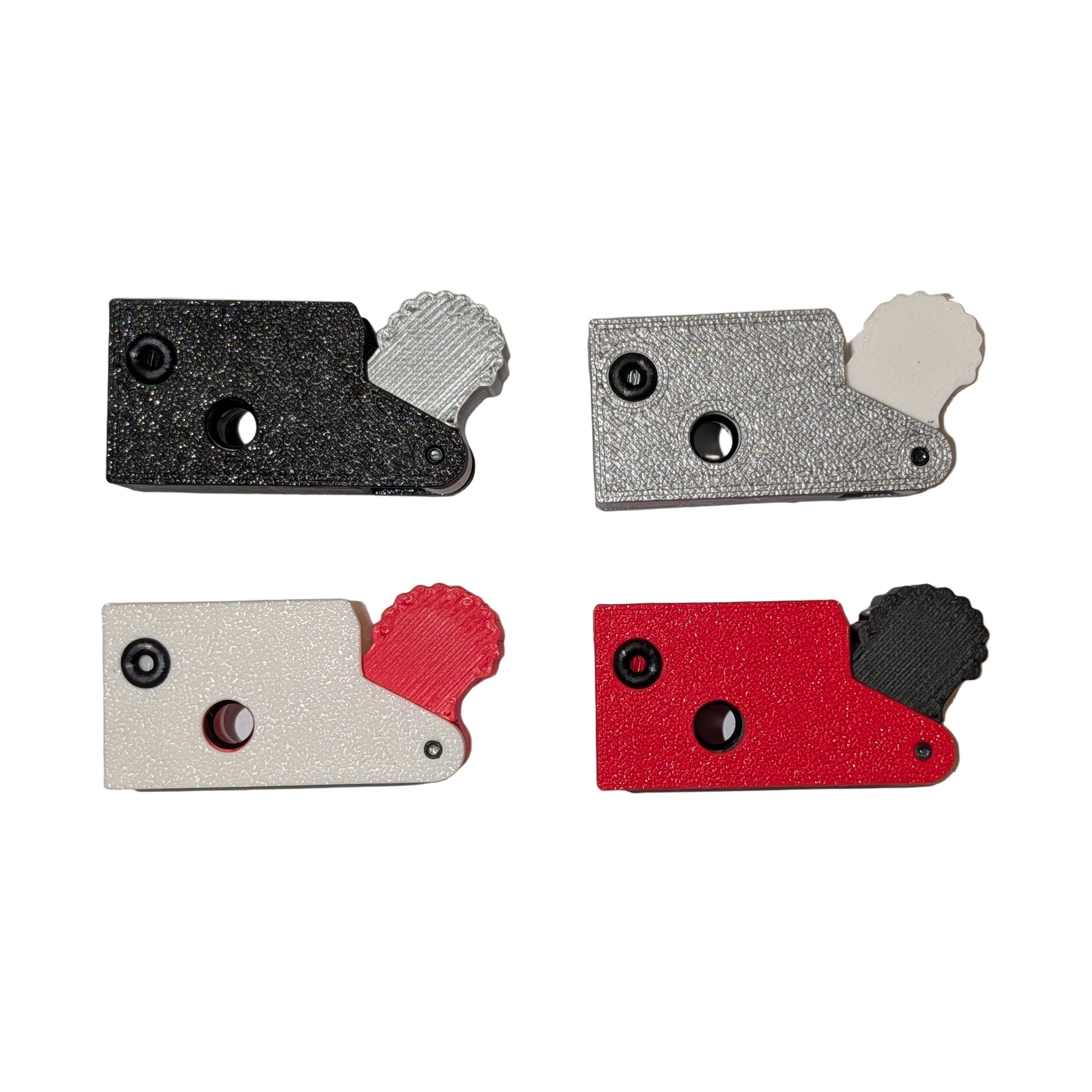 4 example colors in closed position from the sotck side.