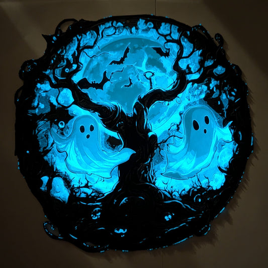 Ghosts Glow - Halloween Hueforge Art