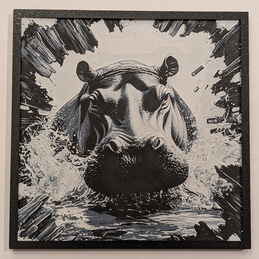 Hippo - Animals Hueforge Art
