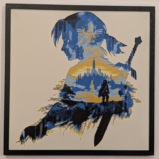 Link Silhouette - Zelda Gaming Hueforge Art