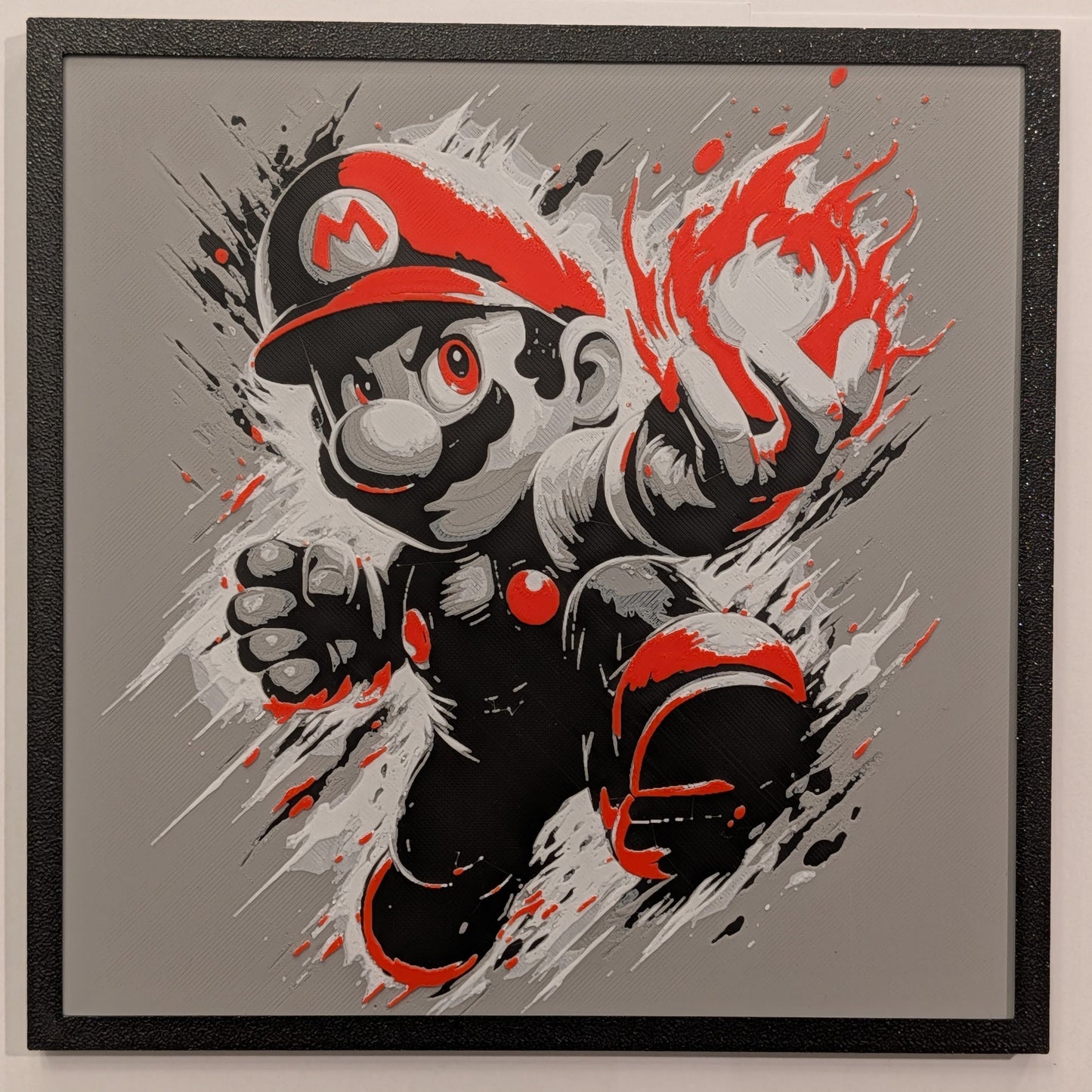 Mario Fireball - Gaming Hueforge Art
