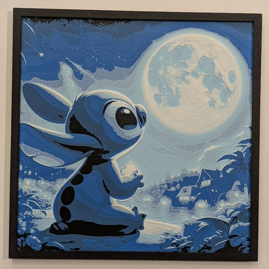 Stitch and the Moon - Movies Hueforge Art