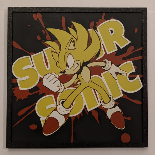 Super Sonic - Gaming Hueforge Art