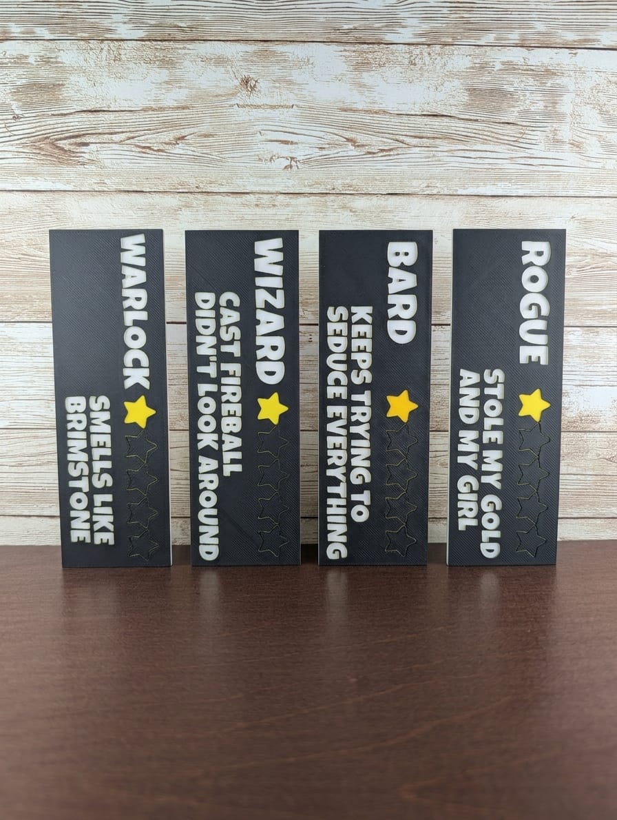 RPG Class Bookmarks